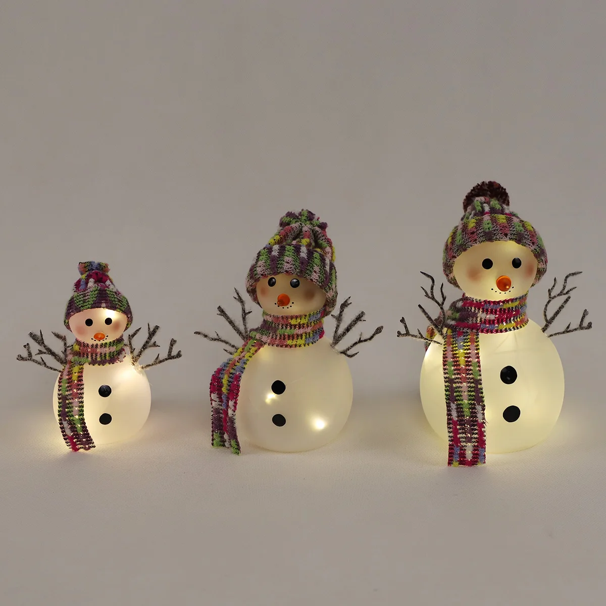 holiday time personalized glass ornaments christmas white snowman ornaments light up decorations