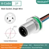 M12-A-3P male M12*1.0