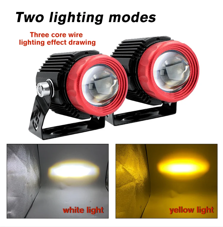 LUZ LED M9 DUOS BICOLOR + LUPA ALTO ALCANCE – KMMOTOSHN