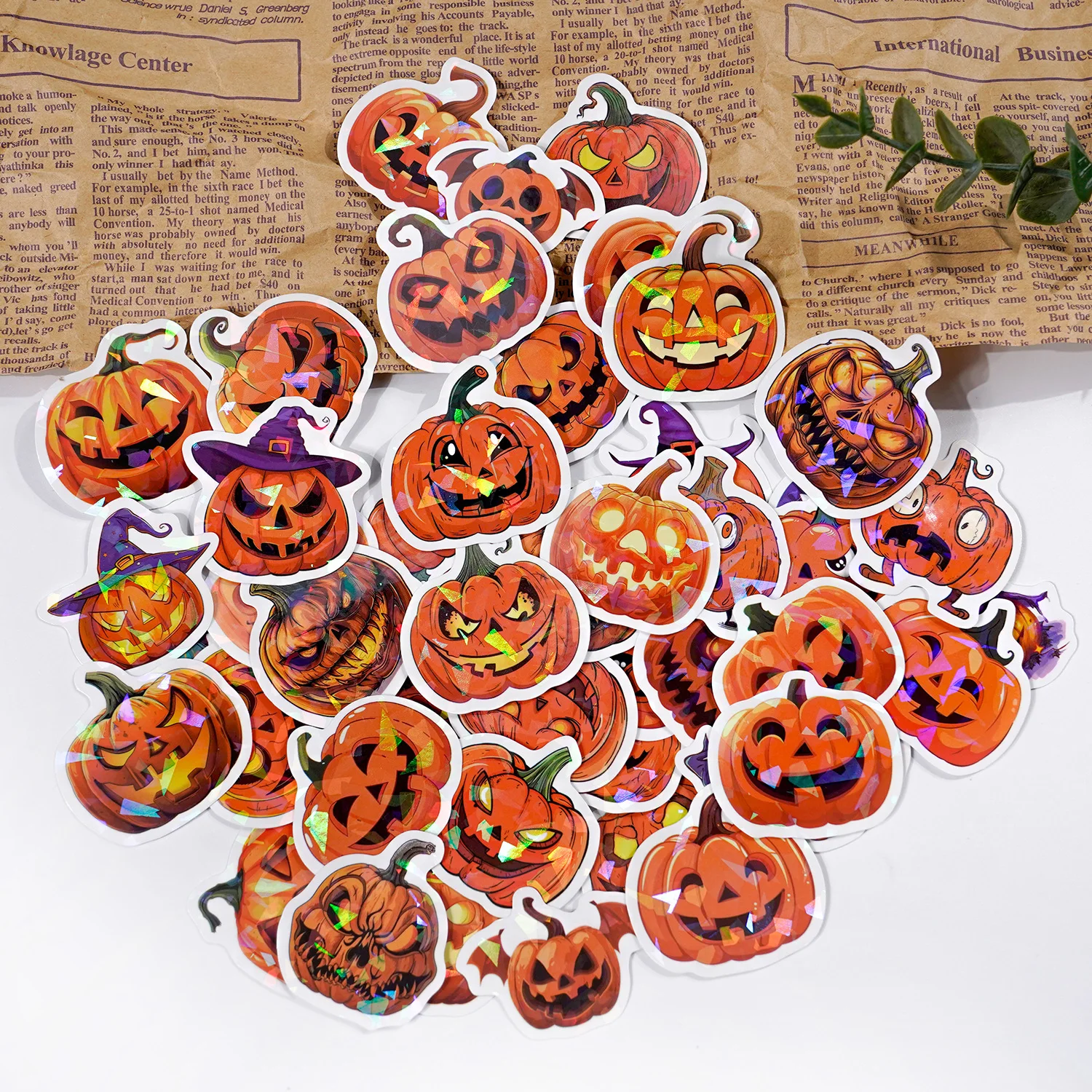 Halloween Theme Cute Self-adhesive Vinyl Pumpkin Night Light Ghost Die-cut Stickers Customizable Color Shape HTX Brand Eve manufacture