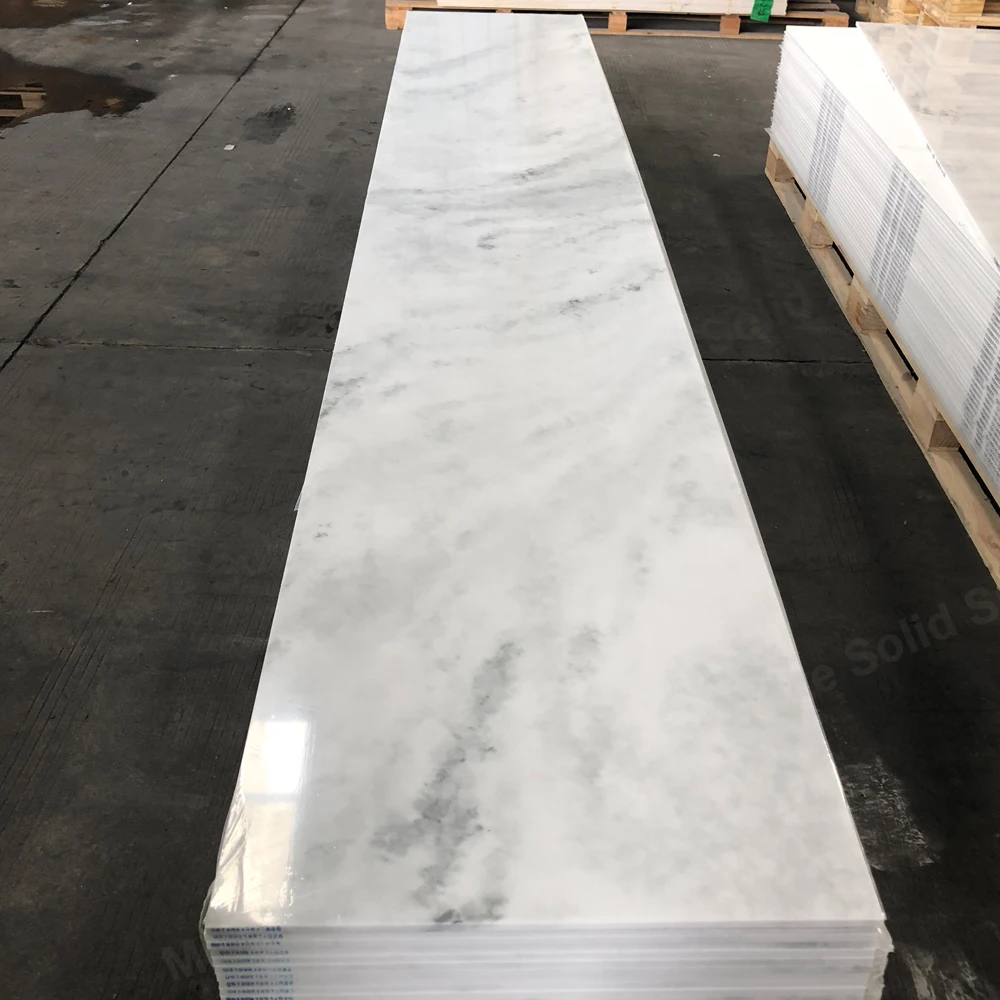 Factory Price Designer White Polyester Resin Acrylic Solid Surface Sheets for Kitchen Countertops