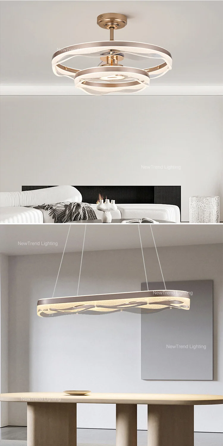 lc9866 contemporary indoor decoration pendant light living dining room restaurant home office acrylic led ring chandelier-6