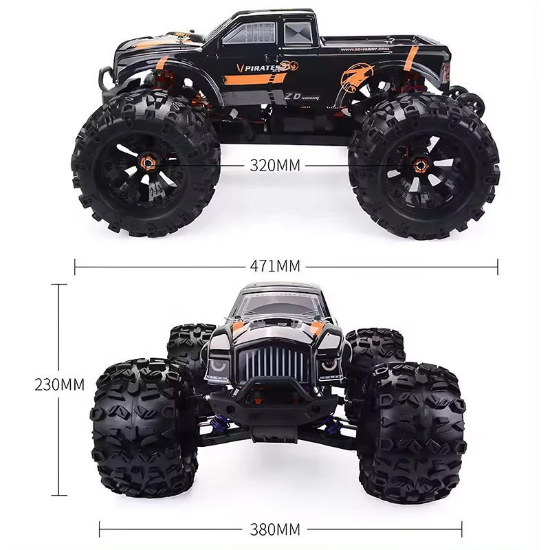 ZD Racing 9116 V4 1:8 Scale Electric Off Road RC Monster Truck RTR