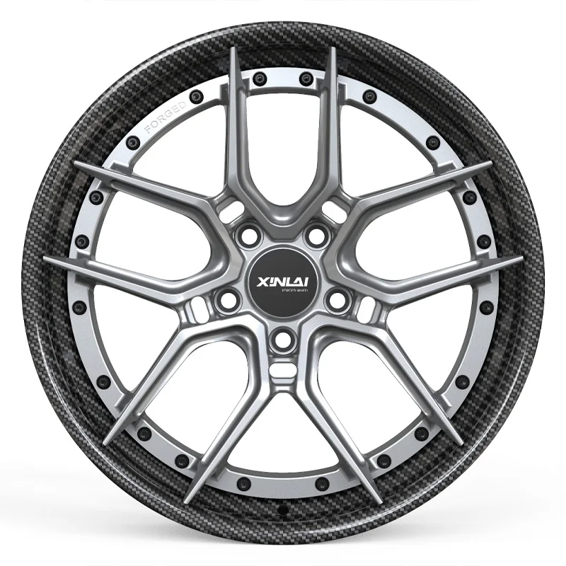 XL 2-Piece Carbon Fiber Deep Dish Concave Custom Forged Wheel 5x114.3 5x120 5x112 Car Alloy Wheels 18 19 20 21 22 23 Inch Rim - Image 2