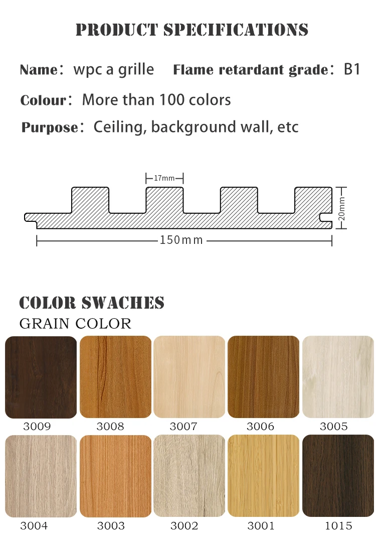 Wooden Grain PVC WPC Wall Panels - Modern Decor Solutions
