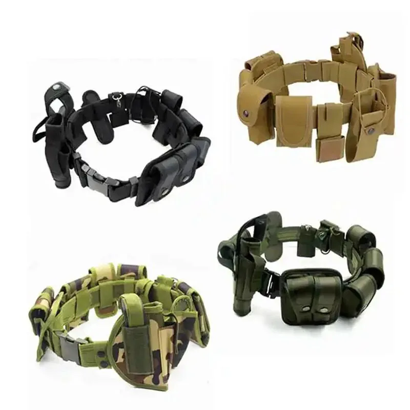 Multifunctional Practical Training Duty Belt Kit with Pouches Tactical Equipment System Set Utility Outdoor Camping Hunting Belt