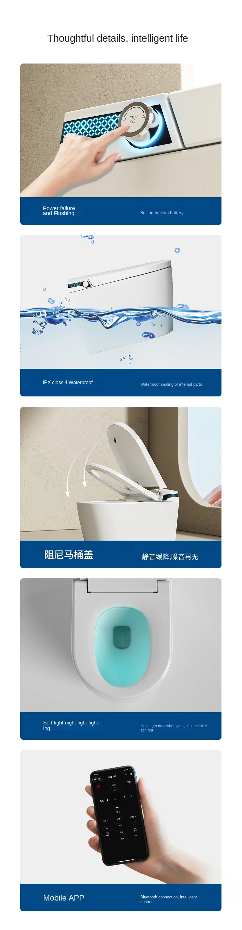 product mini size design bathroom automatic flush one piece ceramic intelligent toilets electronic sanitary ware smart toilet-26