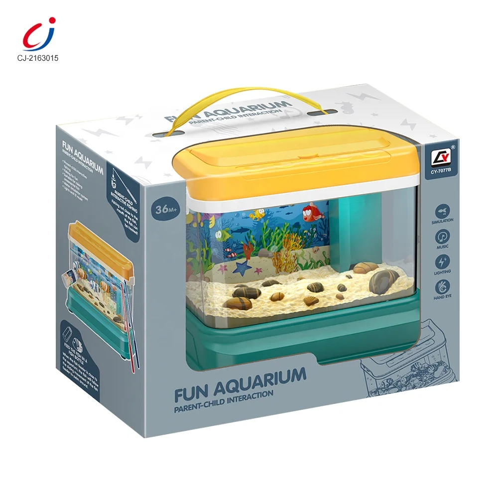Artificial Mini Aquarium Electric Fish Tank Simulation Underwater World  Magnetic Fishing Interactive Toys Baby Aquarium Toy