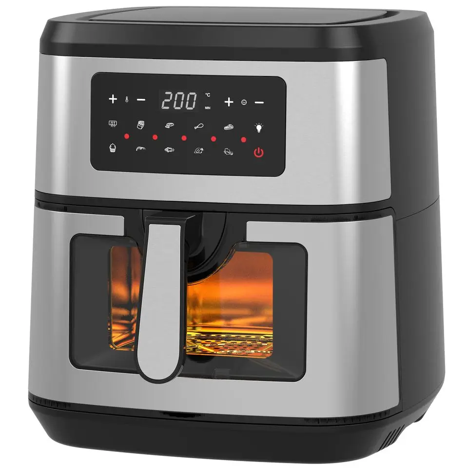 2022 Newest 7.5l Electric Air Fryers With Transparent Glass Pot Window