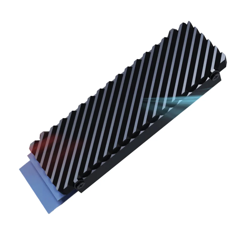 PS5 NVMe M.2 SSD Heatsink 2280 Aluminum Radiator With Thermal Silicone Pad Cooling Fan Heat Sink for 2280 Solid State Hard Disk