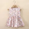orange floral on white background-cotton skirt