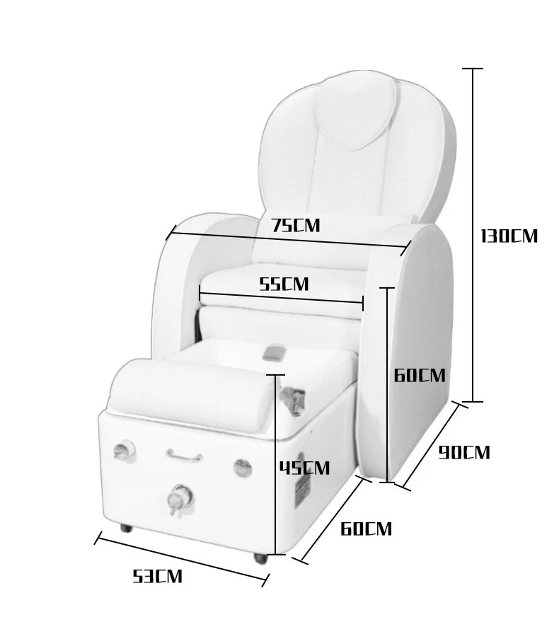 Nail Salon Chair Pedicure Pedicure Chairs Foot Spa Pink Pedicure Chair