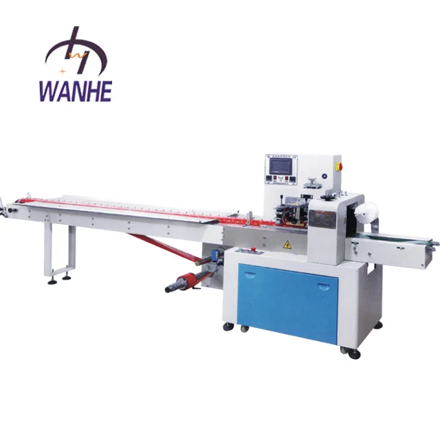 KD-350 Automatic Flow Pillow Packing Machine for Sugar Noddle Cookie Apparels Chemicals Commodity Textiles Plastic Film Motor