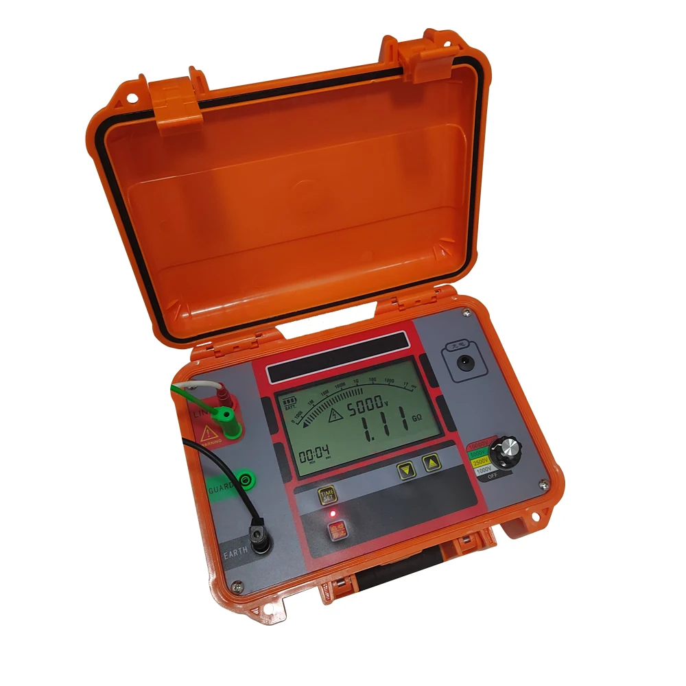 5000V/10000V Digital LCD Insulation Resistance Tester Meter Megameter Non Earth Ground Resistance Tester 10T Ohm Megameter