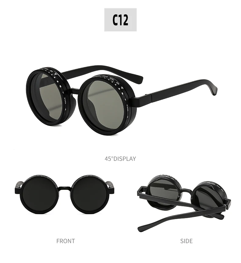Hot High Quality Round Polarized Brightness Adjustable Sunglasses Aperture ND Filter Tint Adjustment Sunglasses with Camera Lens
