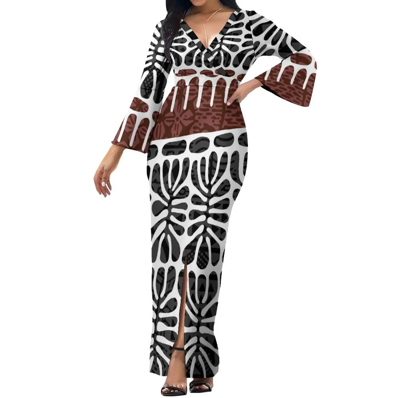 heritage dresses for ladies Hawaiian Satin Kaftan Dress by The Heritage Handmade