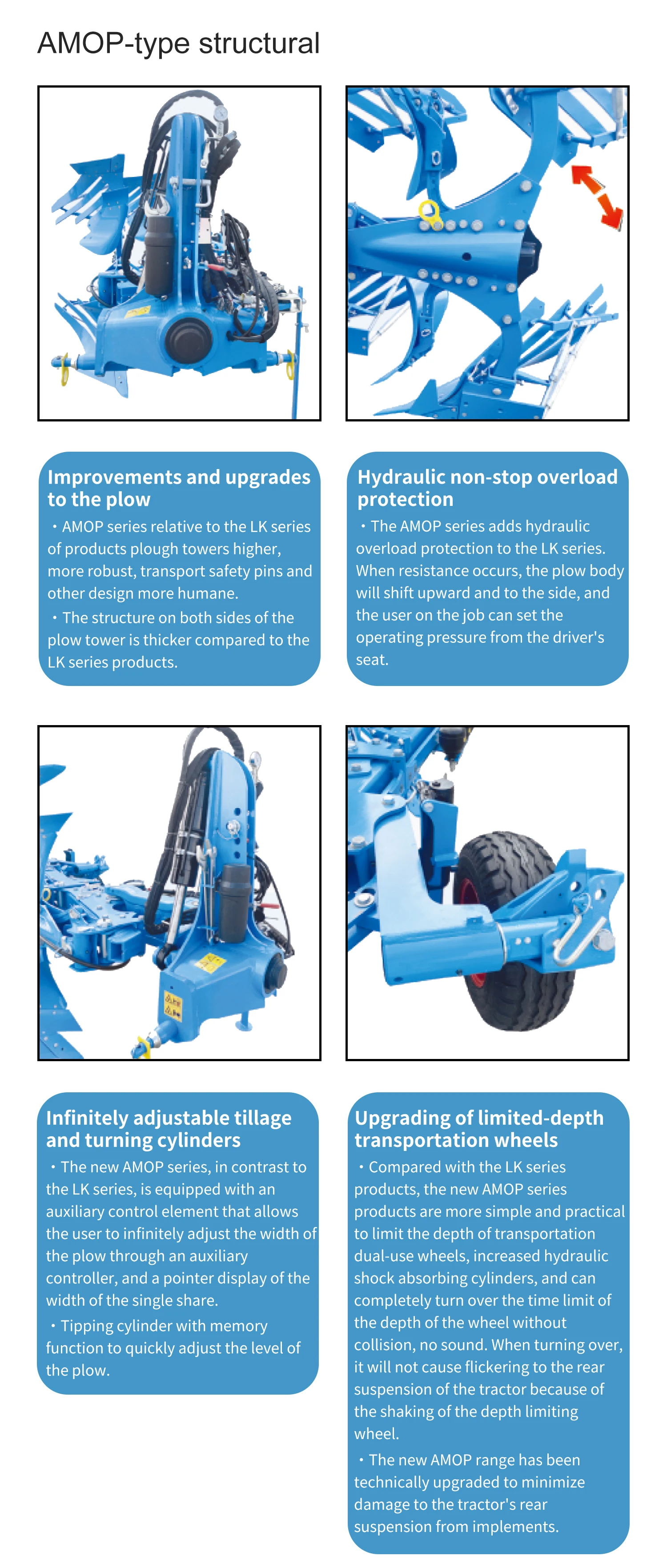 product direct sales agricultural tools tractor mounted full suspension hydraulic turnover plow for tractor-5