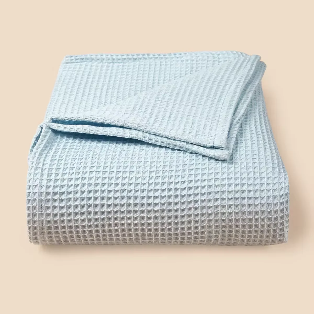 High-quality soft Cotton Waffle Knitted blanket for baby Breathable and washable blanket baby sleeping blanket supplier