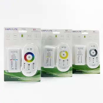 LED 2.4G RF Remote Control Blister Pack 12V Touch Single Daul Color Mono CCT RGB RGBW Strip Light Dimmer Controller