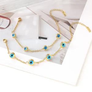 Fashionable Ladies' Devil's Eye Blue Bracelet Jewelry, Stainless Steel Bracelet Factory Wholesale