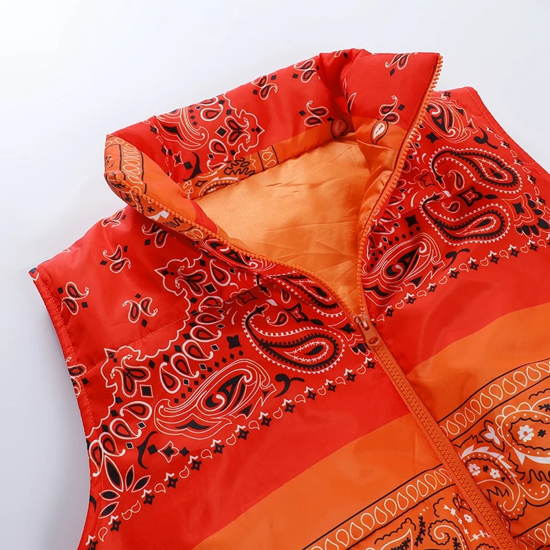 Sexy Bandana Jacket Sleeveless Zip up Winter Coat Women Y2k Clothing  Turtleneck Crop Puffer Vest Tops Cute Bubble Coats