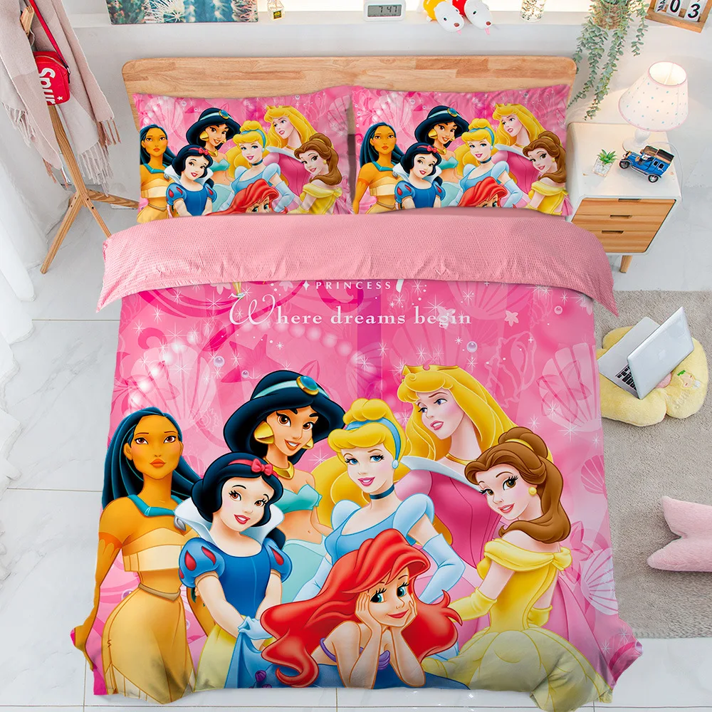 Cheap Custom 3d Printed Cartoon Luxury Designer Children Bed Sheet Duvet Cover Set Queen King Size Kids Bedding Set