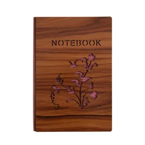Custom Eco-Friendly Hollow Luxury Hardcover Business Wooden Journal Notebooks