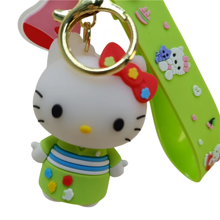 Factory Direct Custom 2D PVC Key Chain Key Holder for Corporate Brand Advertising Giveaways