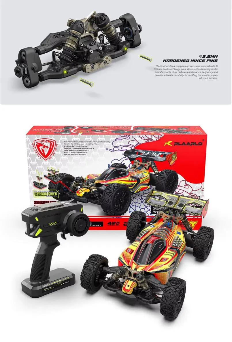 Rlaarlo 1/8 4WD Brushless RC Buggy Remote Control 6S Ready 180A