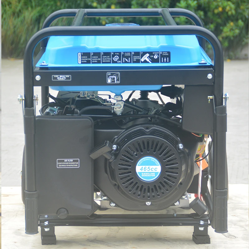 High Quality 8KW Chinese Portable Generators 6500 Rated Power with Single Phase AC Output inside Structure Engine for Sale manufacture