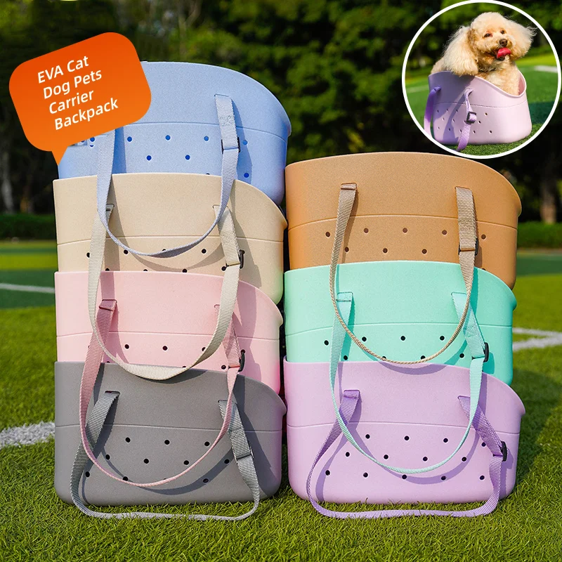 product adjustable lightweight eva carrier backpack for cats and dogs fashionable diy clog charm design waterproof for outdoor use-2