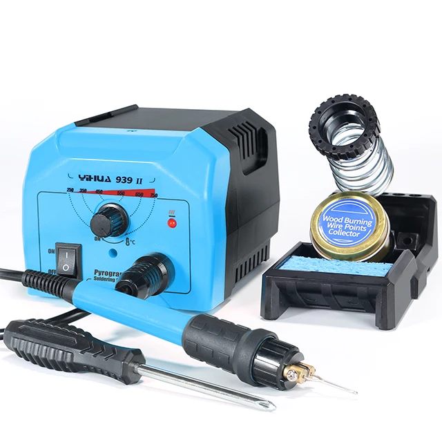 YIHUA 939 II Wood Burning Tools Pyrography Soldering Station Working Indicator Temperature Adjustable DIY Wood Burning Tools