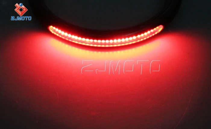Cafe Racer Seat Frame Hoop Loop End Brat With LED Brake Light for Honda Yamaha Suzuki