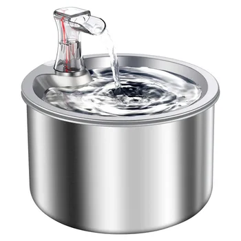Intelligent Mute Stainless Steel Cat Dog Water Dispenser Eco-Friendly Automatic Circulation Pet Supplies Fountain Bowl Feeder