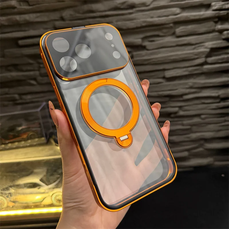 Premium Magnetic Stand Phone Case for iPhone 17 Pro