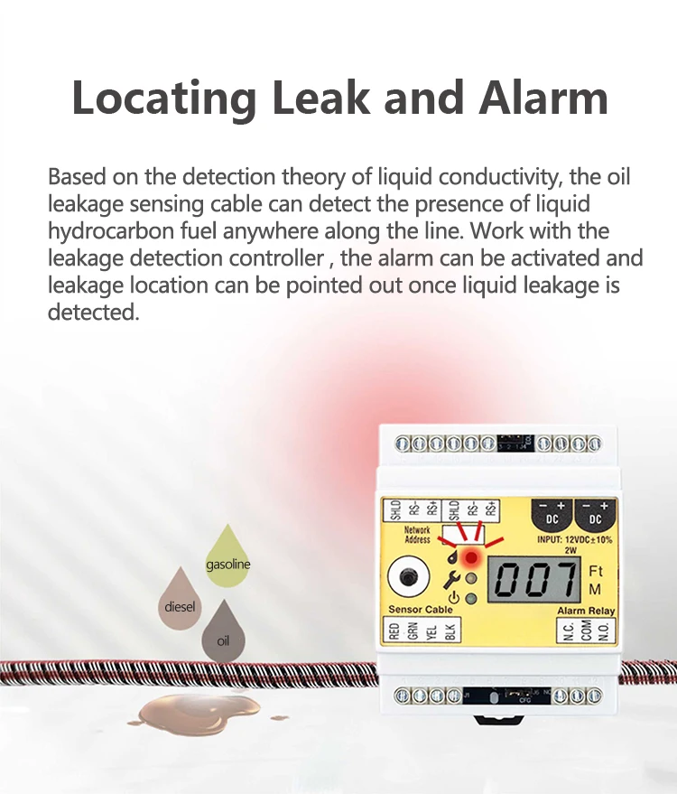 Oil Leak Indicator Oil Leak Detection Sensing Cable In Fuel Oil Leak