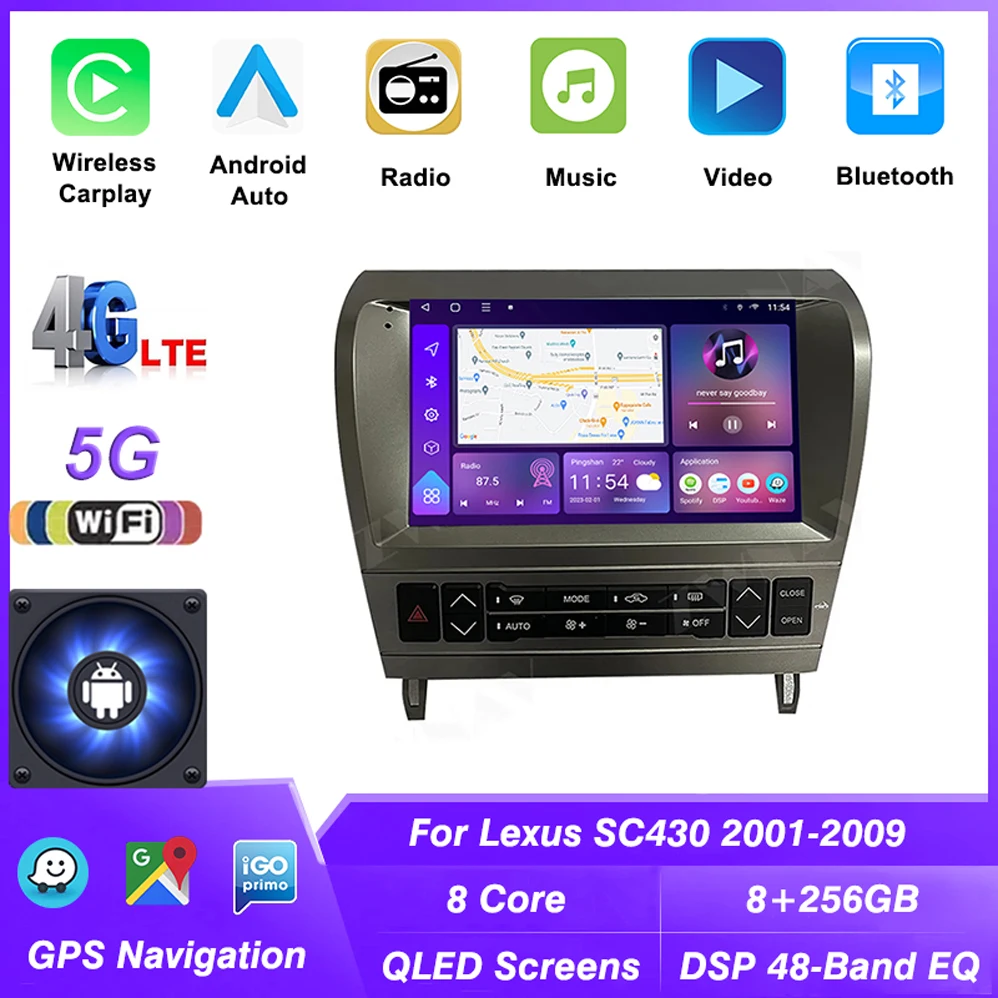 Android 15 IPS Screen Radio for Lexus SC430 - Carplay