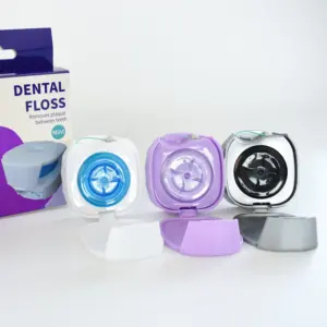 Daily Care Customize Wholesale Professional Orthodontic Dental Floss 840D Nylon Spongy Floss with Threader Two Uses 50picks