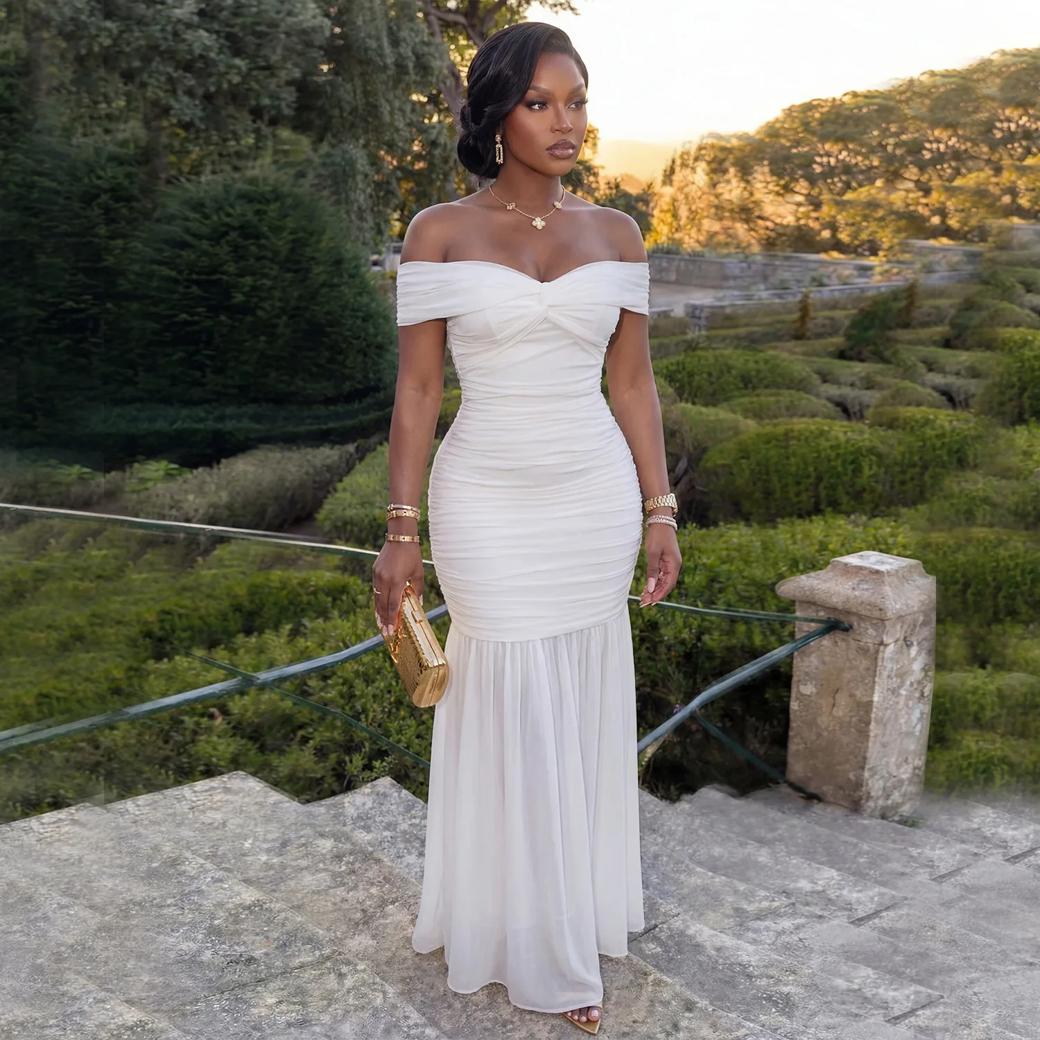 sister party dresses CZDYUF Bridesmaid Dresses Women Sister Group Dress Sexy Split V Neck Backless Sleeveless Formal Wedding Evening Party Gown (Color : C, Size : Xxxl): Buy Online at Best Price in UAE