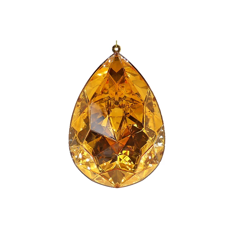 Manufacturer's Acrylic Peach Shaped Crystal Diamond Precious