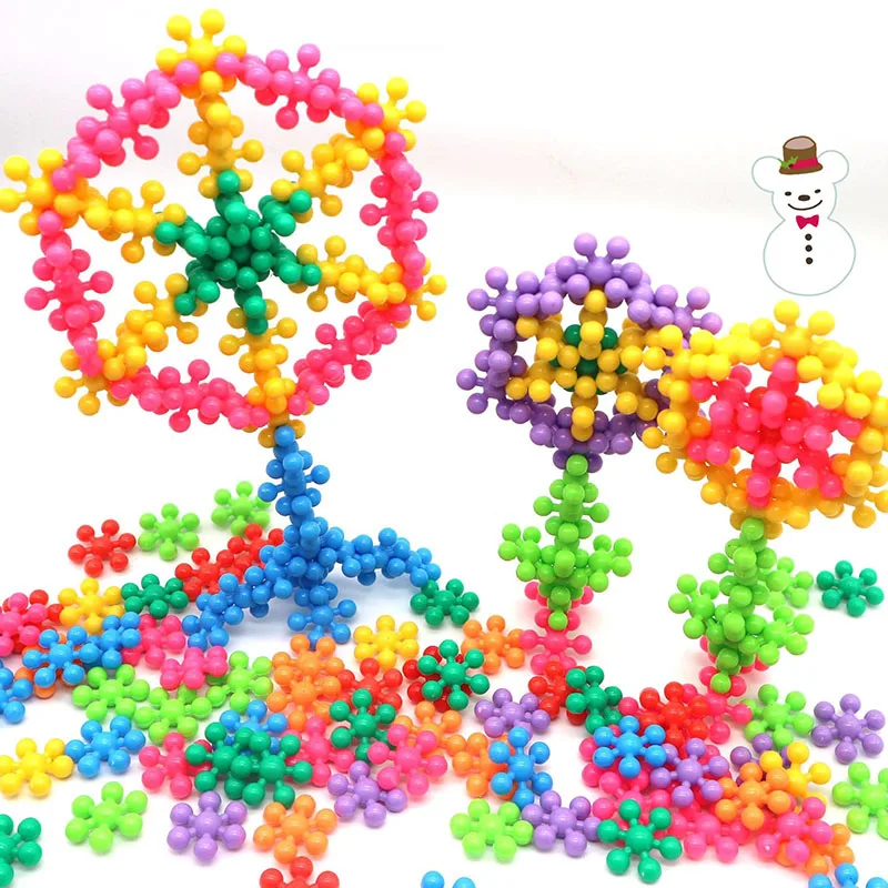 Wholesale Price 300pcs 3d Building Blocks Pp For Kids Plum Blossom 