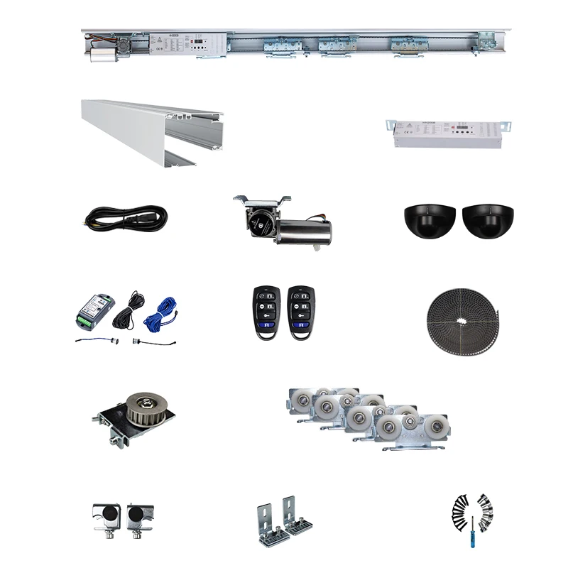 Turtech & Doortec Heavy Duty Automatic Sensor Glass Sliding Door Automatic Door Opener Used Commercial Glass Doors HH200B