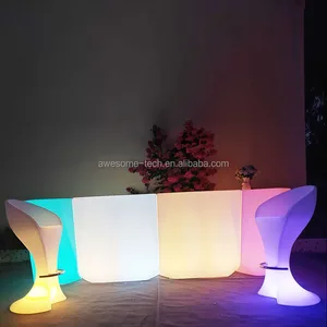 Commercial LED Bar Counter for Banquet Event Party Colorful Luminous LED Light Hotel Bar Counter Nightclub