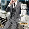 Grigio scuro [giacca + gilet + pantaloni]