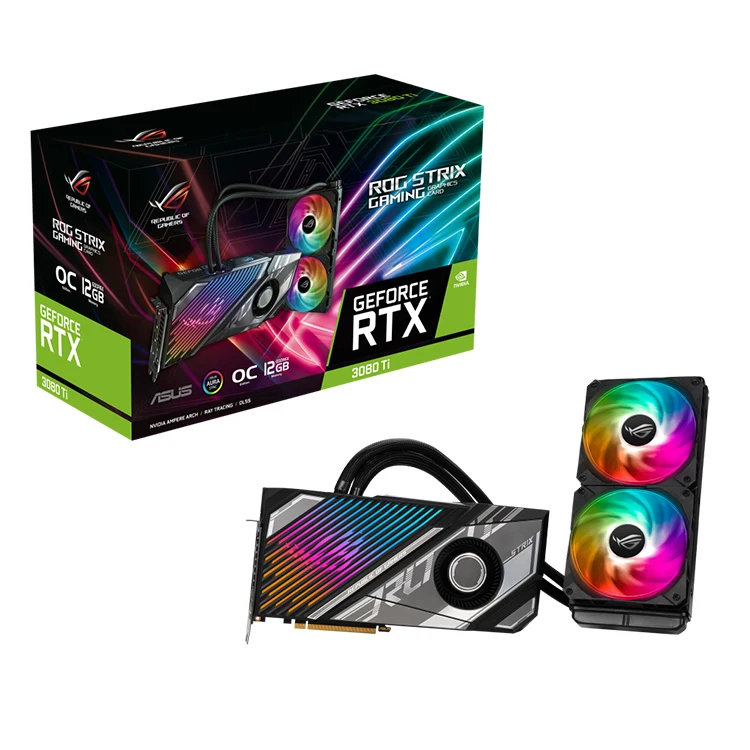 华硕nvidia Rog Strix Lc Rtx3080ti O12g游戏gddr6x Lhr水冷显卡，带