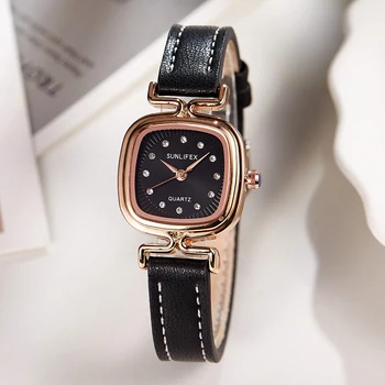 Casual, fashionable, compact quartz watch strap, women's niche, simple, high-end watch