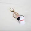 White hat snoopy-gold buckle