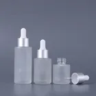Attar New Frost Clear Round Thicken Bottom 20ml 30ml 40ml Glass Bottles For Essential Oils 50ml Attar Essential Oil Bottle