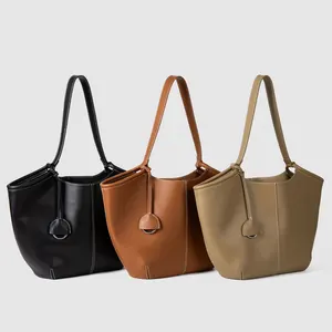 Custom Trending High Quality Woman Large Capacity Totebags Shoulder Bag Tote Bucket Bags for Women
