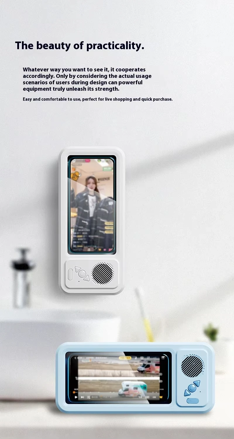 防水手机盒扬声器防雾触摸屏360旋转淋浴厨房游泳通用